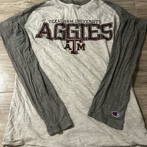 Champion Texas A&M Aggies Long Sleeve Tee - Maroon & Gray